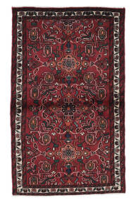  Persialainen Hamadan Matot Matto 95X155 Musta/Tummanpunainen (Villa, Persia/Iran)