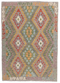  Kelim Afghan Old Style Matto 123X173 Itämainen Käsinkudottu Ruskea/Tummanharmaa (Villa, )