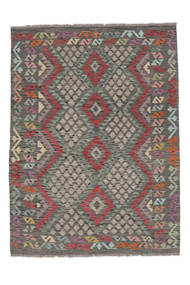 Kelim Afghan Old Style Matot Matto 149X196 Ruskea/Tummanpunainen (Villa, Afganistan)