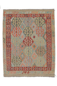  Itämainen Kelim Afghan Old Style Matot Matto 152X194 Ruskea/Tummanpunainen (Villa, Afganistan)