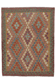  Itämainen Kelim Afghan Old Style Matot Matto 151X195 Ruskea/Tummanpunainen (Villa, Afganistan)