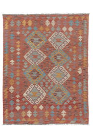  Kelim Afghan Old Style Matto 152X194 Itämainen Käsinkudottu Tummanruskea/Tummanpunainen (Villa, Afganistan)
