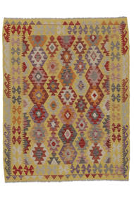Kelim Afghan Old Style Matot Matto 157X199 Ruskea/Tummanpunainen (Villa, Afganistan)
