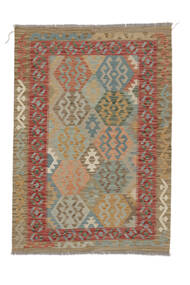  Kelim Afghan Old Style Matot 123X173 Ruskea/Tummanpunainen 