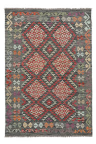  Kelim Afghan Old Style Matto 123X176 Itämainen Käsinkudottu Musta/Tummanpunainen (Villa, Afganistan)