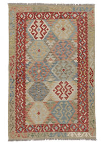 Kelim Afghan Old Style Matot 117X181 Villamatto Ruskea/Tummanpunainen Pieni Matto 