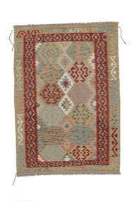  Kelim Afghan Old Style Matto 123X173 Itämainen Käsinkudottu Ruskea/Tummanpunainen (Villa, )