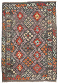  Kelim Afghan Old Style Matto 127X176 Itämainen Käsinkudottu Tummanruskea/Musta (Villa, Afganistan)
