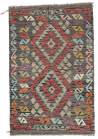  Kelim Afghan Old Style Matto 97X149 Itämainen Käsinkudottu Tummanharmaa/Tummanpunainen (Villa, Afganistan)