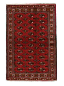  Turkaman Matto 134X200 Itämainen Käsinsolmittu Musta/Tummanpunainen (Villa, Persia/Iran)