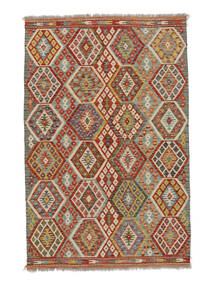 124X190 Kelim Afghan Old Style Matot Matto Itämainen Käsinkudottu Ruskea/Tummanpunainen (Villa, Afganistan)