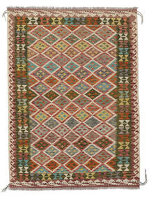  Kelim Afghan Old Style Matto 145X192 Itämainen Käsinkudottu Tummanruskea/Vaaleanruskea (Villa, Afganistan)