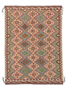  Kelim Afghan Old Style Matto 144X195 Itämainen Käsinkudottu Tummanruskea (Villa, Afganistan)