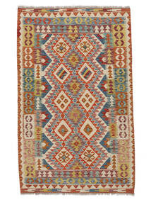  Kelim Afghan Old Style Matot 120X194 Ruskea/Tummanpunainen 
