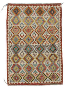 Kelim Afghan Old Style Matto 128X188 Itämainen Käsinkudottu Ruskea/Tummanpunainen (Villa, )