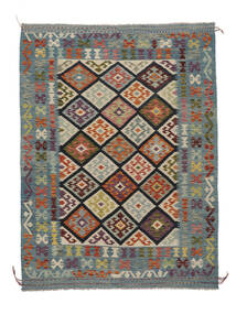 Kelim Afghan Old Style Matot Matto 157X209 Tummanvihreä/Tummankeltainen (Villa, Afganistan)