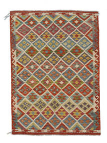  Kelim Afghan Old Style Matto 145X204 Itämainen Käsinkudottu Tummanpunainen/Tummanvihreä (Villa, )