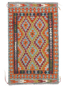  Kelim Afghan Old Style Matto 100X163 Itämainen Käsinkudottu Ruskea/Tummanpunainen (Villa, )