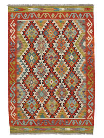  Kelim Afghan Old Style Matto 106X155 Itämainen Käsinkudottu Ruskea/Tummanpunainen (Villa, )
