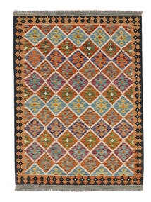  Matto Kelim Afghan Old Style Matot 131X180 Ruskea/Musta (Villa, Afganistan)
