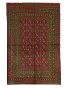  Afghan Fine Matto 158X242 Itämainen Käsinsolmittu Musta/Tummanpunainen (Villa, )