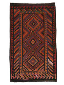 164X284 Afghan Vintage Kelim Matot Matto Itämainen Musta/Tummanpunainen (Villa, Afganistan)