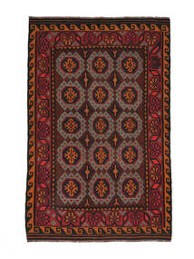  185X296 Afghan Vintage Kelim Matot Käsinkudottu Matto Musta/Tummanpunainen Afganistan 