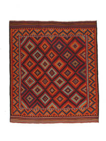  Afghan Vintage Kelim Matto 232X271 Itämainen Käsinkudottu Tummanpunainen/Musta (Villa, Afganistan)
