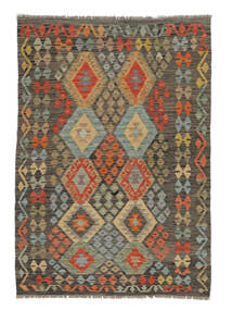  Kelim Afghan Old Style Matto 123X182 Itämainen Käsinkudottu Tummanruskea/Musta (Villa, Afganistan)