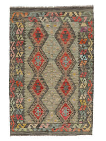  Kelim Afghan Old Style Matto 117X181 Itämainen Käsinkudottu Ruskea/Tummankeltainen (Villa, )