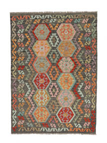  Kelim Afghan Old Style Matot 134X188 Ruskea/Vihreä 