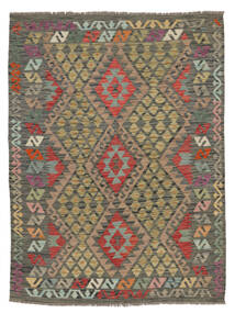  Kelim Afghan Old Style Matto 149X195 Itämainen Käsinkudottu Tummanruskea/Tummanvihreä (Villa, Afganistan)