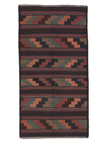  Afghan Vintage Kelim Matot 121X244 Vintage Villamatto Musta/Tummanpunainen Pieni Matto 