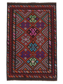  Afghan Vintage Kelim Matto 160X255 Itämainen Käsinkudottu Musta/Tummanpunainen (Villa, )