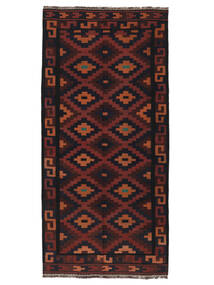  140X298 Afghan Vintage Kelim Matot Käytävämatto Matto Musta/Tummanpunainen Afganistan 