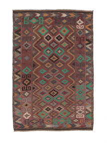  Afghan Vintage Kelim Matto 142X208 Itämainen Käsinkudottu Tummanruskea/Musta (Villa, Afganistan)