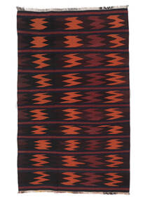 117X192 Afghan Vintage Kelim Matot Matto Itämainen Käsinkudottu Musta/Tummanpunainen (Villa, Afganistan)