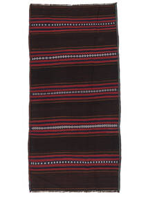  Afghan Vintage Kelim Matot 108X225 Musta/Tummanpunainen 