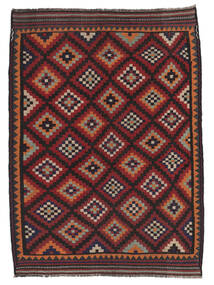  Afghan Vintage Kelim Matto 146X200 Itämainen Käsinkudottu Musta/Tummanpunainen (Villa, )