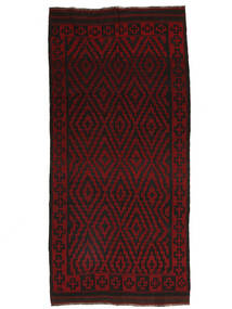  Afghan Vintage Kelim Matot 171X353 Musta/Tummanpunainen 