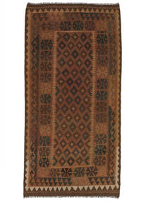  99X204 Afghan Vintage Kelim Matot Käsinkudottu Matto Musta/Ruskea Afganistan 