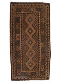  Afghan Vintage Kelim Matot 104X206 Musta/Ruskea 