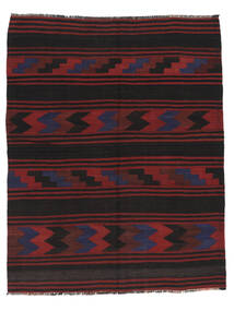  157X197 Afghan Vintage Kelim Matot Matto Musta/Tummanpunainen Afganistan 