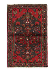 Hamadan Matot Matto 102X160 Musta/Tummanpunainen (Villa, Persia/Iran)