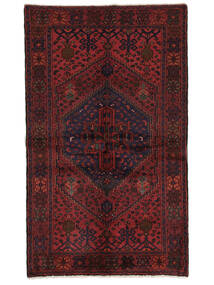  Itämainen Hamadan Matot Matto 128X214 Musta/Tummanpunainen (Villa, Persia/Iran)