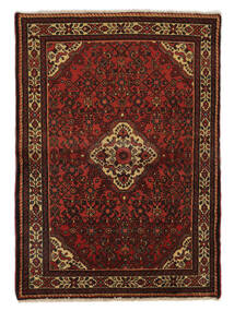  Persialainen Hamadan Matot 105X148 Musta/Tummanpunainen 