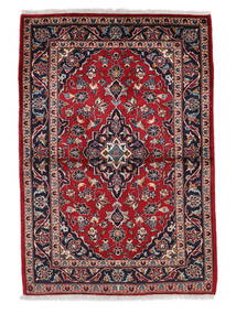  Keshan Matto 105X150 Itämainen Käsinsolmittu Musta/Tummanpunainen (Villa, Persia/Iran)