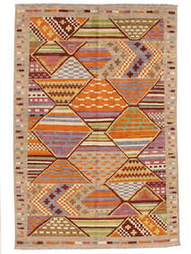  Moroccan Berber - Afghanistan Matto 197X295 Moderni Käsinsolmittu Ruskea/Oranssi (Villa, )