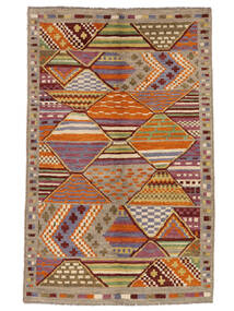 Moroccan Berber - Afghanistan Matto 122X196 Ruskea/Tummanpunainen (Villa, Afganistan)