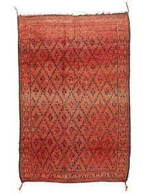 Berber Moroccan - Mid Atlas Vintage Matto 197X296 Tummanpunainen/Punainen (Villa, Marokko)